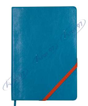 Блокнот діловий LOLLIPOP, L2U, А5, 96 арк., нелінов., блакитний, шт.шкіра