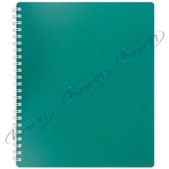 Тетрадь для записей CLASSIC, B5, 80 л., клетка, пластиковая обложка, зеленая