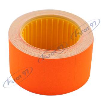 Ценник 30x20 мм (300 шт, 6 м), прямоугольный, внешняя намотка, оранжевый