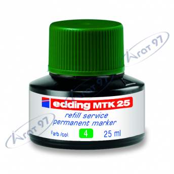 Чернила для заправки Permanent e-MTK25 зелёные