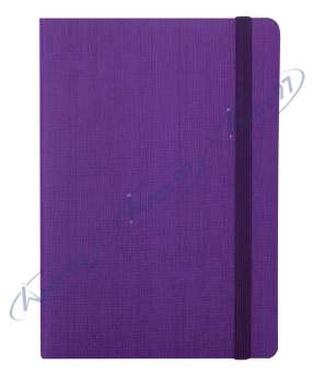 Блокнот деловой COLOR TUNES, А5, 96 л., клетка, фиолетовый, иск.кожа