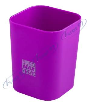 Стакан пластиковый для канц. принадлежностей, RUBBER TOUCH , фиолетовый