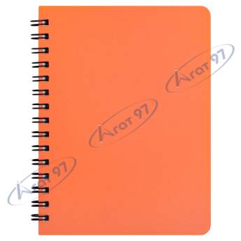 Зошит для нотаток BRIGHT, А6, 60 арк., клітинка, пластикова обкладинка, помаранчевий