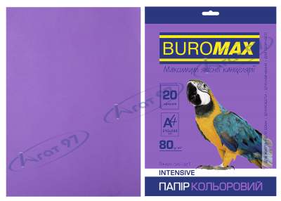 Папір кольоровий INTENSIVE, фіолет., 20 арк., А4, 80 г/м²