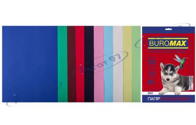 Набір кольорового паперу DARK+PASTEL, 10 кол., 50 арк., А4, 80 г/м²