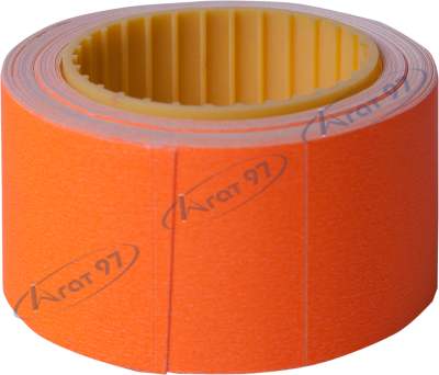 Ценник 30x40 мм,   (150 шт, 4.5 м),  прямоугольный, внешняя намотка, оранжевый