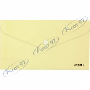 Папка-конверт на кнопке, DL, Pastelini, желтая