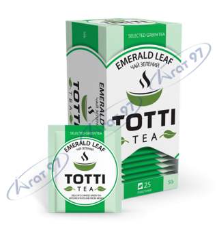 Чай зеленый TOTTI Tea «Смарагдовий лист», пакетированный, 2г*25*32