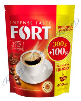 Кава розчинна Fort в гранулах, пакет 400г*10