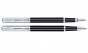Комплект ручок (перо+ролер) в подарунковому футлярі  L, чорний металік