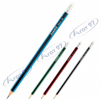 Олівець графітний Axent 9002-А, НВ, 100 шт., туба 