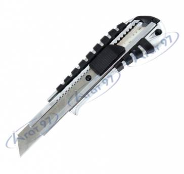 Нож канцелярский, метал. (Zn),рез.вставки, 18 мм
