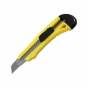 Нож канцелярский, мет направляющие, 18 мм, желтый