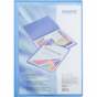 Дисплей-книга с карманом, А4, 20 файлов, прозрачная синяя