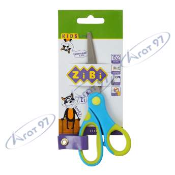 Ножницы детские 152 мм с гибким резиновым кольцом и резиновыми вставками, синие, KIDS Line