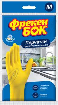 Перчатки резиновые, для мытья посуды, размер M, ФРЕКЕН БОК