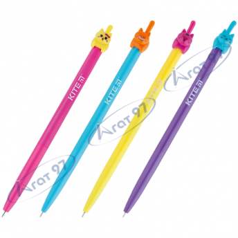 Ручка шариковая, автоматическая, синяя, Color Cat (K20-030-01)