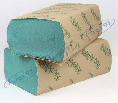 Рушники паперові макулатурні Z-образні, 23х22 см, 200 листів, зелений КОХАВИНКА