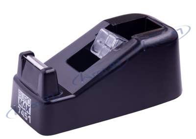 Диспенсер для канцелярського скотчу (ширина до 18 мм), 122x60x50 мм, пластиковий, чорний