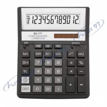 Калькулятор Brilliant BS-777ВК, 12 разрядов, черный