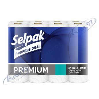 Папір туал. целюлоз. Premium, по 24 рул., 3-х шар., 18,6м, білий SELPAK PRO/Суперціна