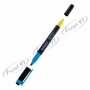Маркер Highlighter Dual 2534-A, 2-4 мм клиноп. блакит+жовт