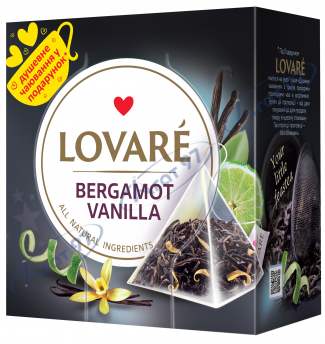 Чай чёрный 2г*15, пакет, "Bergamot vanilla", LOVARE