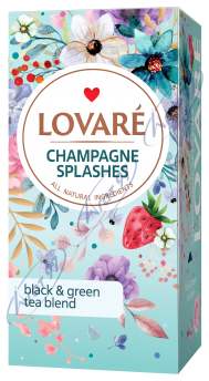 Чай бленд чёрного и зелёного 2г*24, пакет, "Shampagne splashes", LOVARE