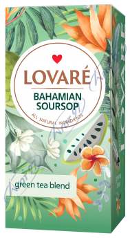 Чай зелёный 1.5г*24, пакет, "Bahamian soursop", LOVARE