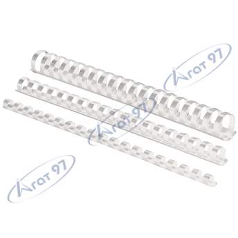 Пружины пластиковые d 12,5 мм, круглые, сшивают 56-80 листов А4, белые