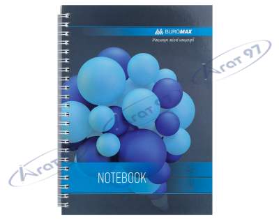 Зошит для нотаток SPHERE, А5, 80 арк., клітинка, картонна обкладинка, синій