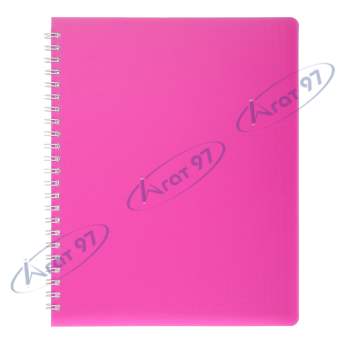 Зошит для нотаток BRIGHT, L2U, В5, 60 арк., клітинка, рожевий, пласт.обкладинка