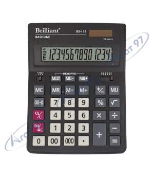 Настільний калькулятор Brilliant BS-114, 14 розрядів