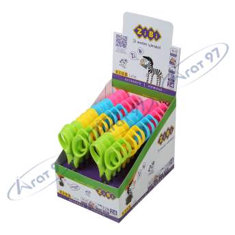 Ножницы детские 128 мм, ассорти,с 3-D ручками, в картонном дисплее, KIDS Line