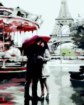 Картина за номерами "Париж - місто Кохання", 40*50, ART Line