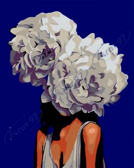 Картина по номерам "Цветы в волосах", 40*50, ART Line