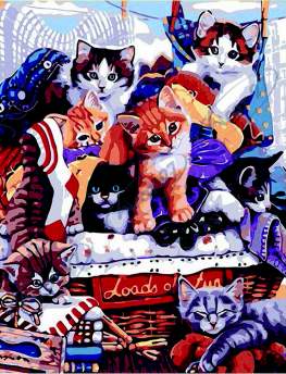 Картина по номерам "Коты-муркотики", 40*50, ART Line