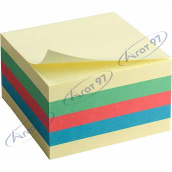 Блок бумаги с липким слоем 75x75 мм, 450 л., паст.куб