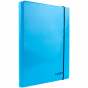 Папка на резинках объёмная картон, А4, Pastelini, голубая