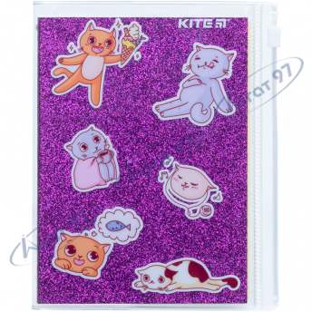 Блокнот силиконовая обл., 80 л., Purple cats