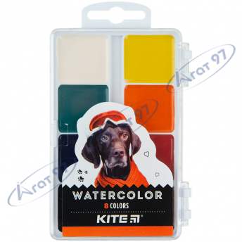 Краски акварельные, 8 цв. Kite Dogs