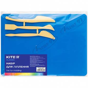 Набор для лепки ( дост.180х250 мм + 3 стека), синий, .Kite Classic