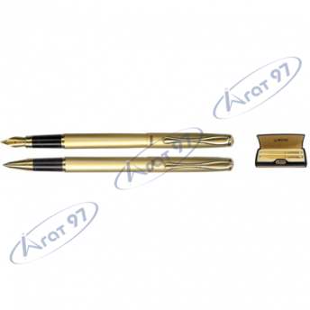 Комплект из перьевой ручки и ручки роллера в пробковом футляре 